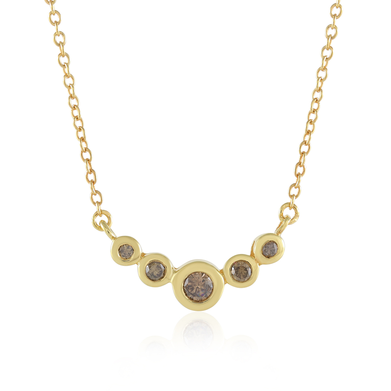 I2 Champagner-Brillant-Silbercollier