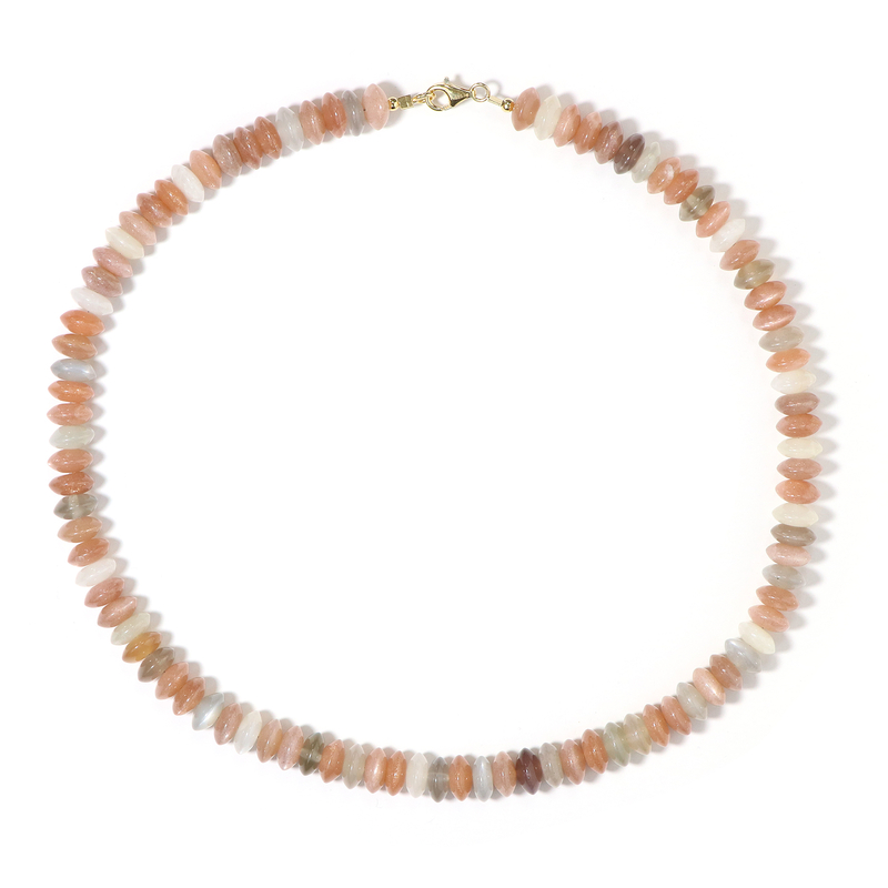 Mondstein-Silberhalskette (Riya)