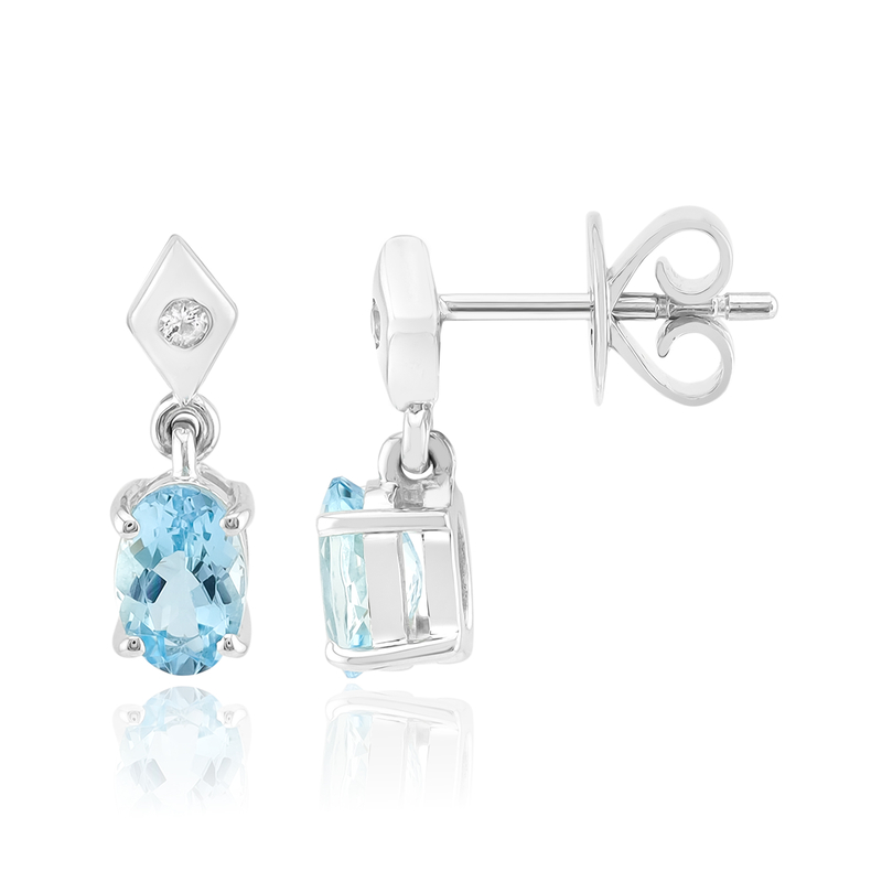 Mosambik-Aquamarin-Silberohrringe (Pallanova) Mosambik-Aquamarin-Silberohrringe (Pallanova)