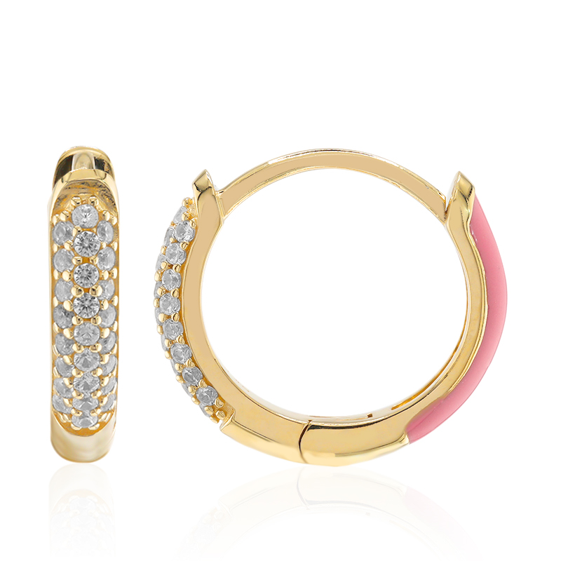 Zirkon-Silberohrringe