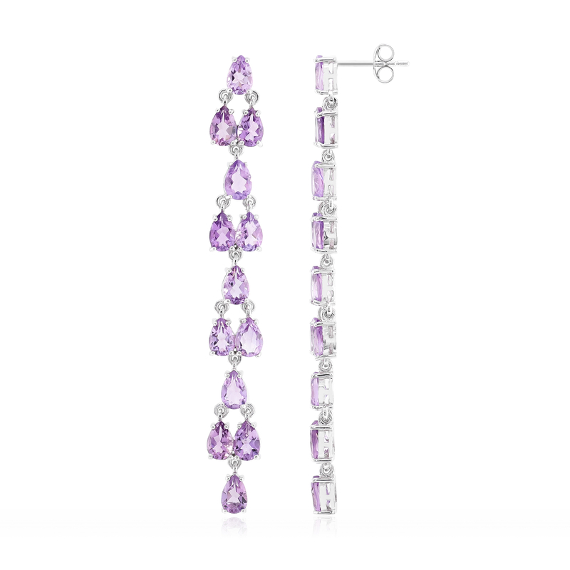 Amethyst-Silberohrringe