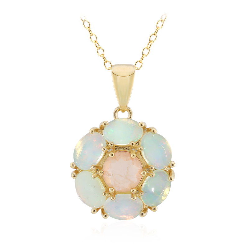 Edelstein-Silberhalskette