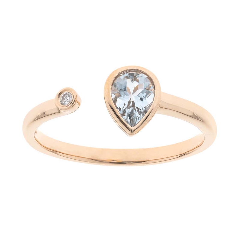 AAA-Brasilianischer Aquamarin-Goldring (CIRARI) AAA-Brasilianischer Aquamarin-Goldring (CIRARI)