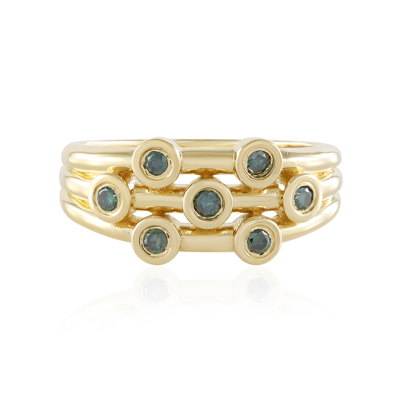 Blauer I2 Brillant-Silberring Blauer I2 Brillant-Silberring