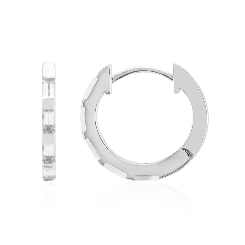 Weißer Topas-Silberohrringe