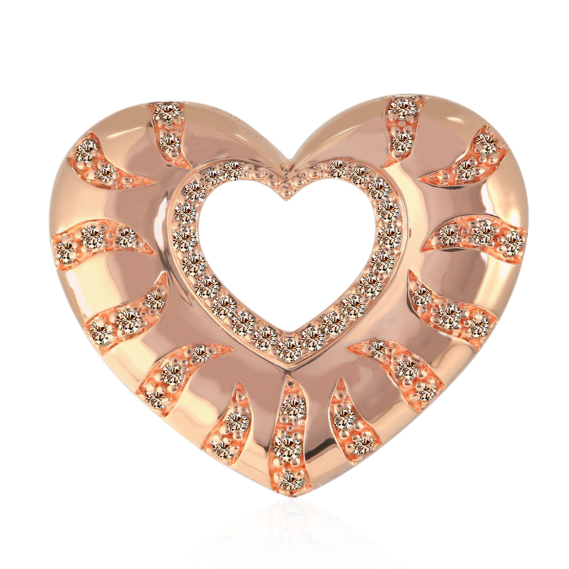 SI1 Argyle-Rose de France-Brillant-Goldanhänger (Annette) SI1 Argyle-Rose de France-Brillant-Goldanhänger (Annette)