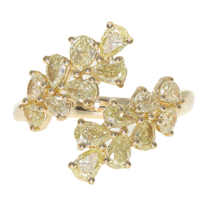 Gelber SI2 Brillant-Goldring (CIRARI)