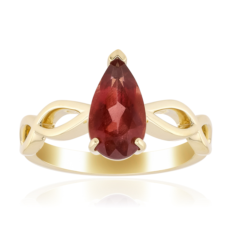 Roter Apatit-Goldring