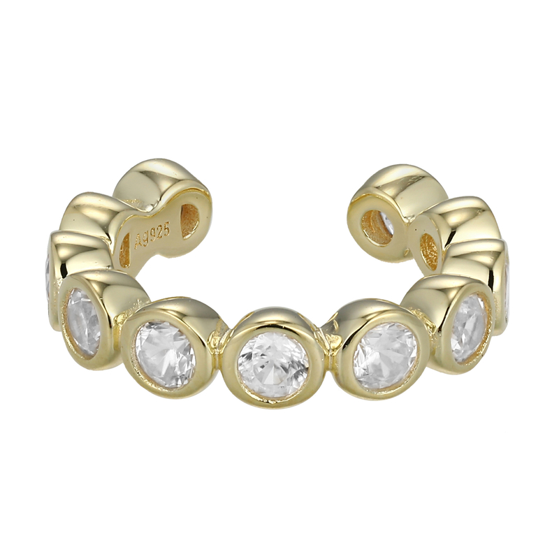 Zirkon-Silberohrklemme (Adela Silber)