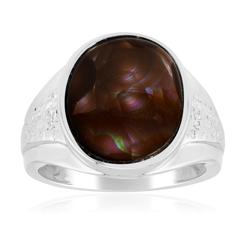 Feuerachat-Silberring - Farbe: Silber