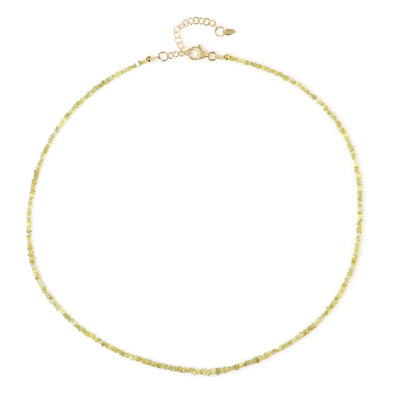 Gelber Diamant-Silberhalskette