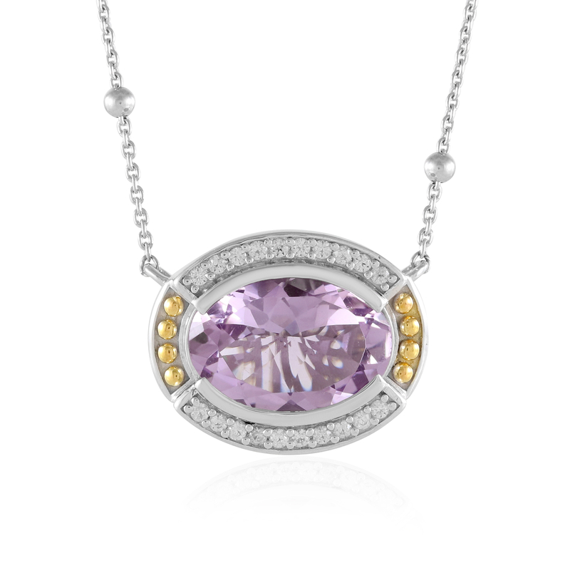 Lavendel-Amethyst-Silbercollier (Dallas Prince Designs) Lavendel-Amethyst-Silbercollier (Dallas Prince Designs)