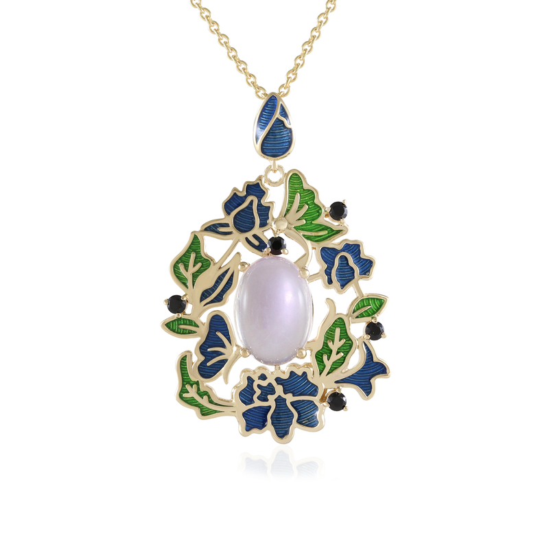 Rosenquarz-Silberhalskette (Adela Silber)