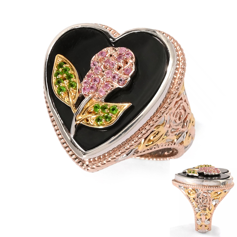 Schwarzer Onyx-Silberring (Gems en Vogue)