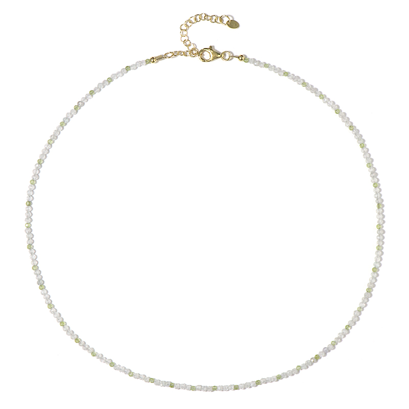 Edelstein-Silberhalskette