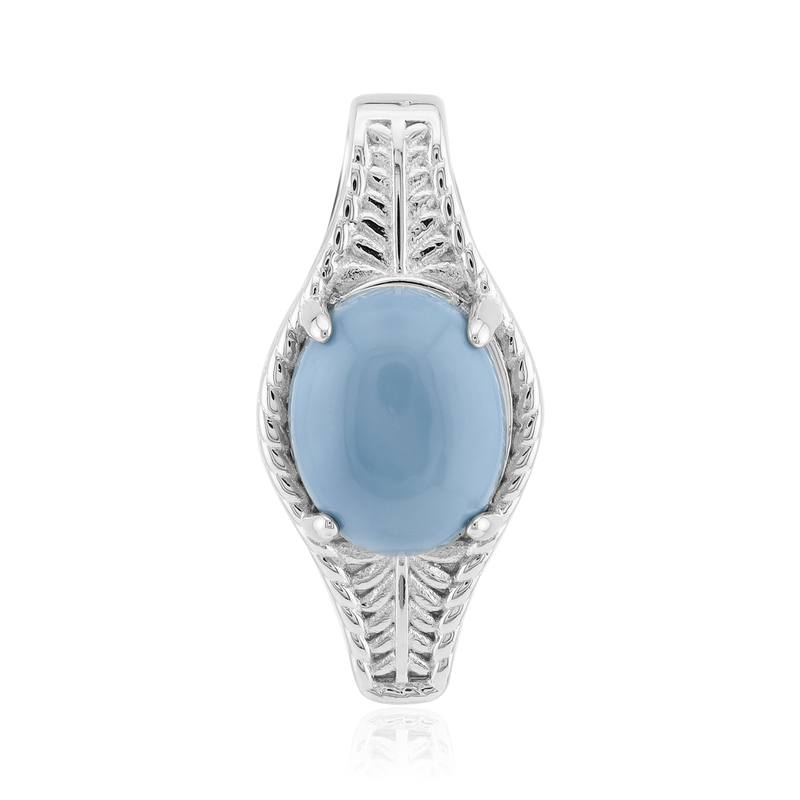 Blauer Opal-Silberanhänger