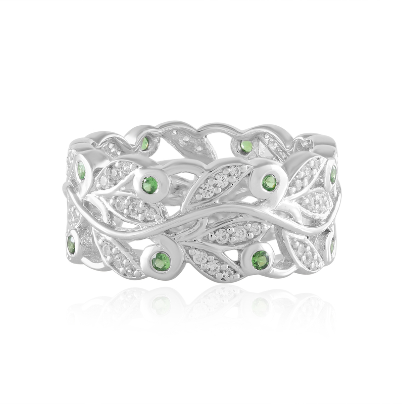 Tansania-Tsavorit-Silberring (de Melo)