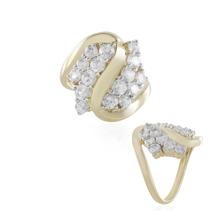 Zirkon-Goldring (de Melo)