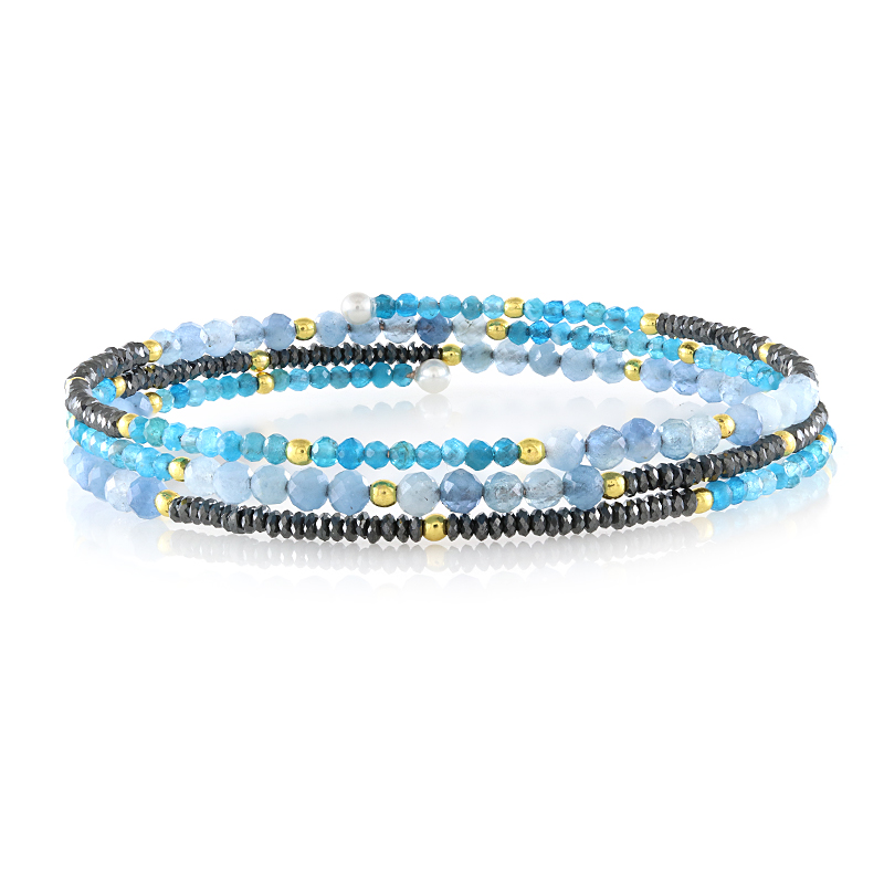 Edelstein-Stahlarmreif (Riya)