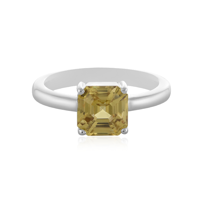 Gelber Zirkon-Silberring Gelber Zirkon-Silberring