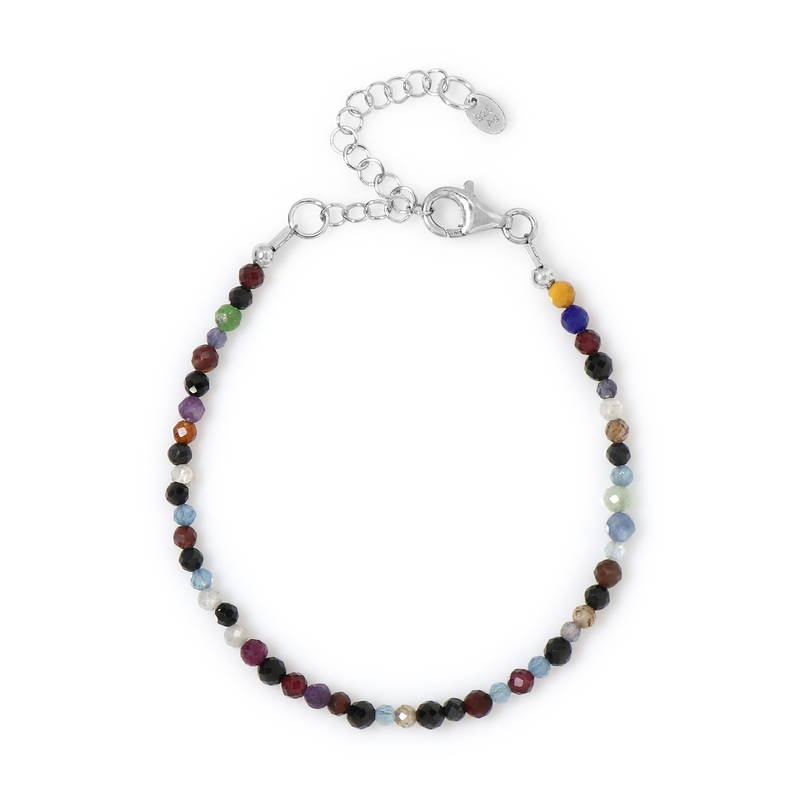 Edelstein-Silberarmband