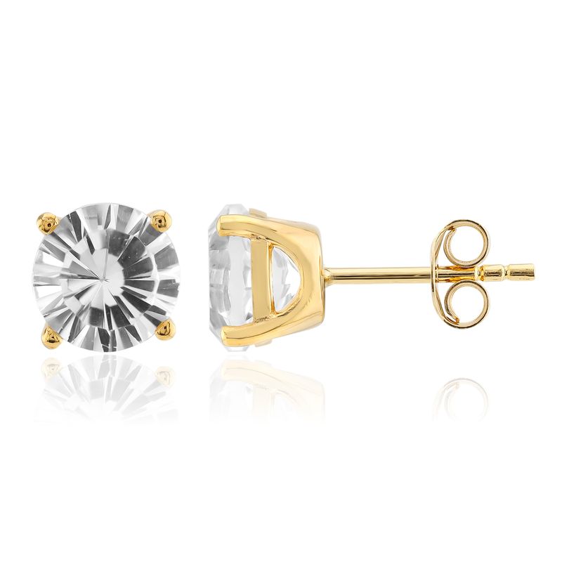 Weißer Topas-Silberohrringe