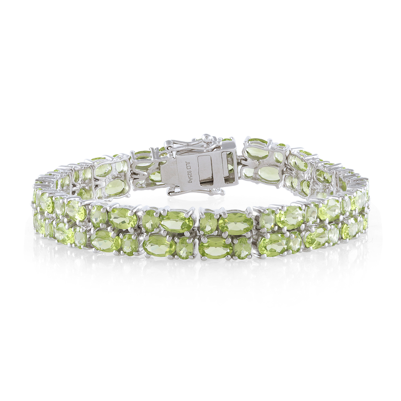 Peridot-Silberarmband