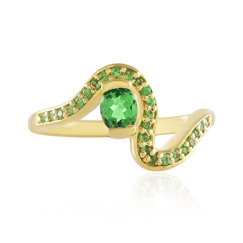 Tansania-Tsavorit-Silberring Tansania-Tsavorit-Silberring