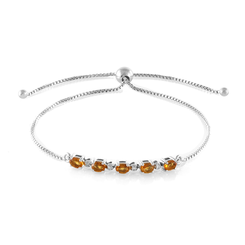 Citrin-Silberarmband