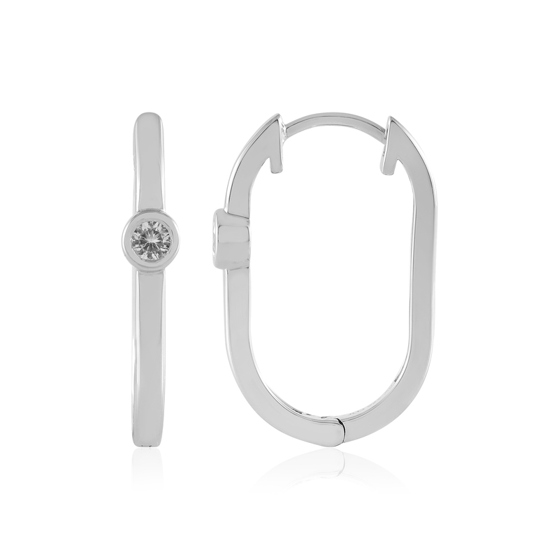 Zirkon-Silberohrringe