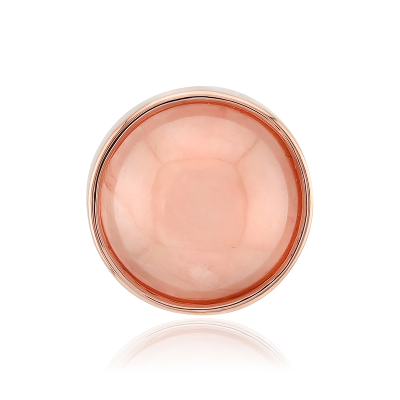 Rosenquarz-Silberanhänger (MONOSONO COLLECTION)