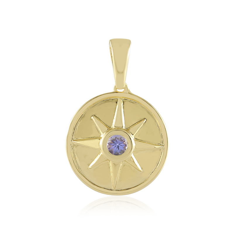 Tansanit-Silberanhänger