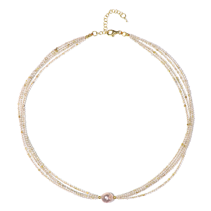 Edelstein-Silberhalskette