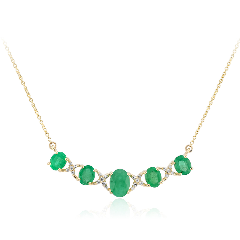 Sambia-Smaragd-Goldcollier