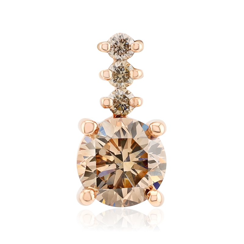 VS1 Argyle-Rose de France-Brillant-Goldanhänger (Annette)