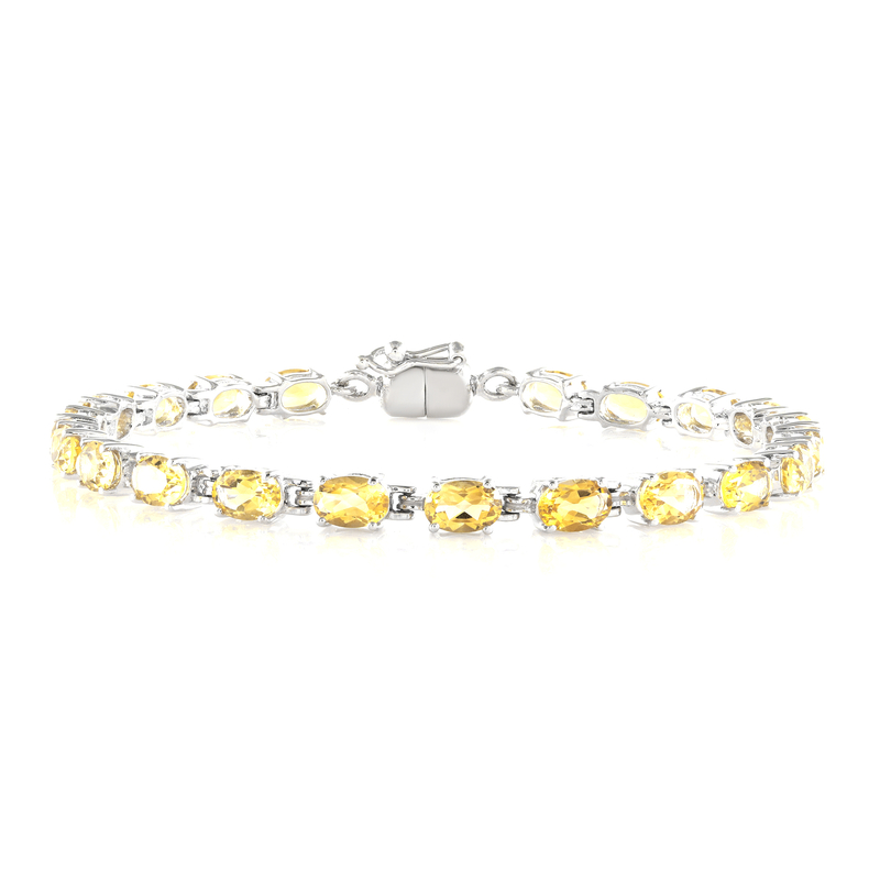 Citrin-Silberarmband