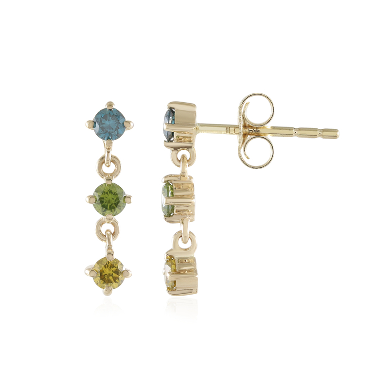 SI2 Brillant-Goldohrringe