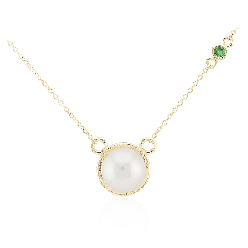 Weiße Südseeperlen-Goldcollier (Michelle Albala)