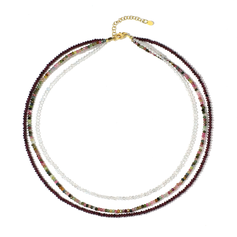 Edelstein-Silberhalskette