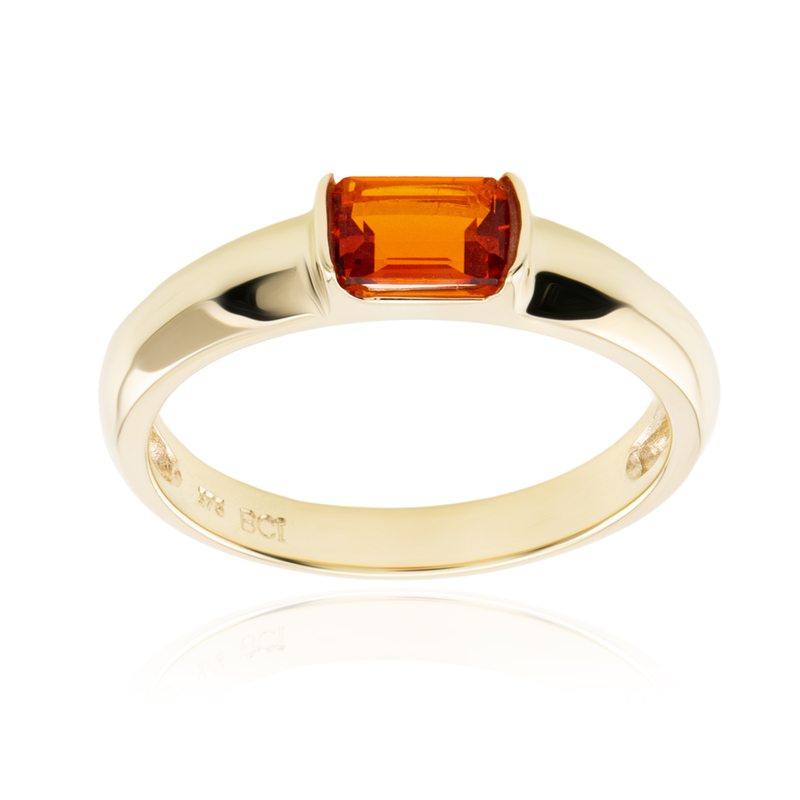 Mexikanischer Feueropal-Goldring (CUSTODANA)