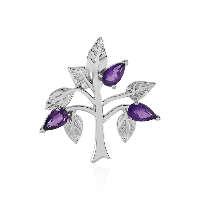 Sambia-Amethyst-Silberanhänger Sambia-Amethyst-Silberanhänger