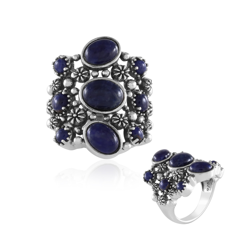 Sodalith-Silberring (Desert Chic)