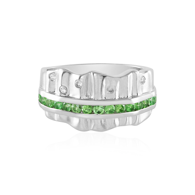 Tansania-Tsavorit-Silberring (de Melo) Tansania-Tsavorit-Silberring (de Melo)