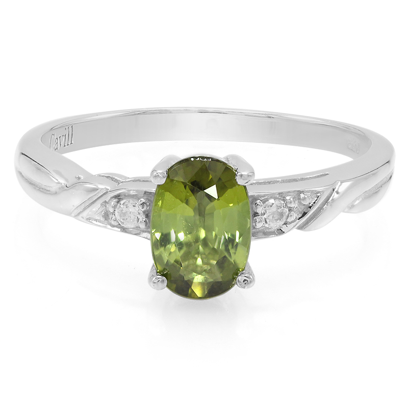 Kupfer-Turmalin-Silberring