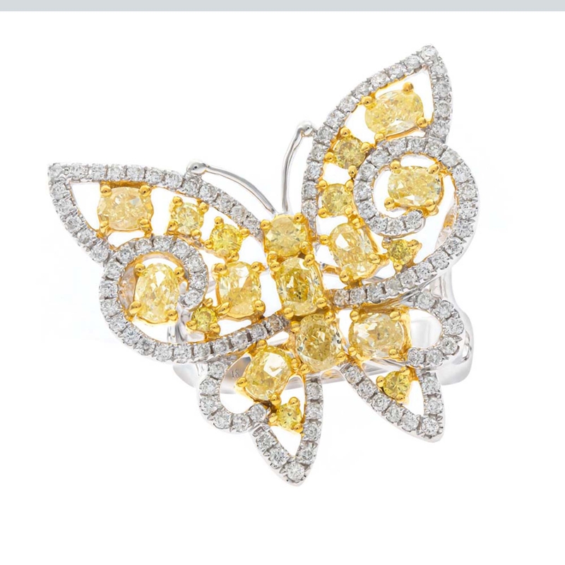 Gelber SI2 Brillant-Goldring (CIRARI) Gelber SI2 Brillant-Goldring (CIRARI)