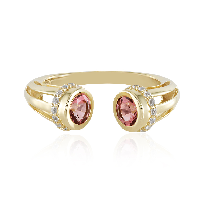 Nigerianischer Pinkfarbener Turmalin-Goldring (Adela Gold) Nigerianischer Pinkfarbener Turmalin-Goldring (Adela Gold)