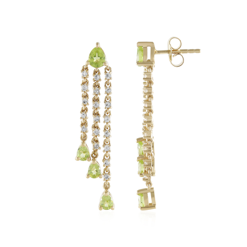 Peridot-Silberohrringe