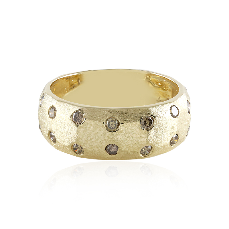 I3 Champagner-Diamant-Goldring (de Melo)