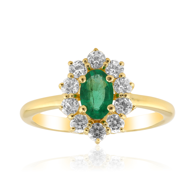 Sambia-Smaragd-Silberring Sambia-Smaragd-Silberring