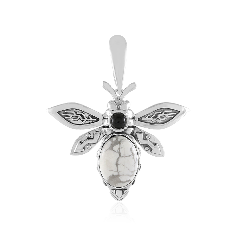 Howlith-Silberanhänger (Desert Chic)